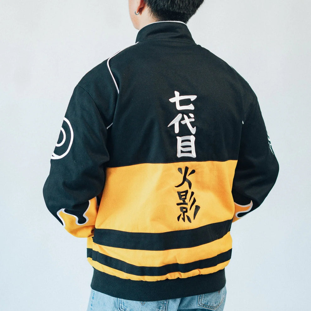 Naruto Shippuden Inspired Black & Yellow Racing Jacket