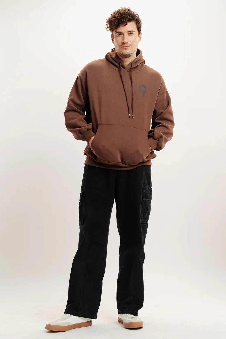 Brown Mickey Mouse 3D Back Design Hoodie