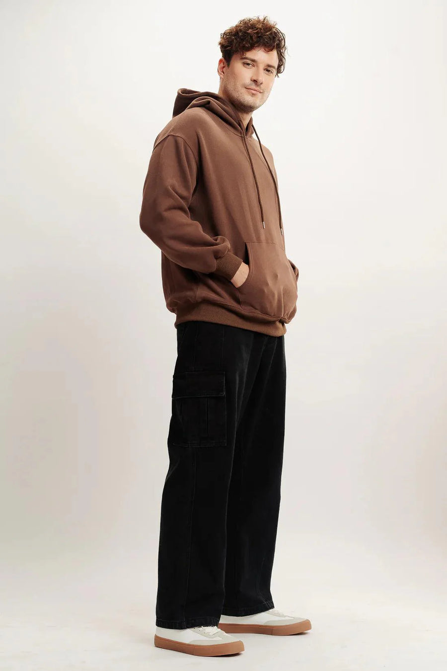 Brown Mickey Mouse 3D Back Design Hoodie