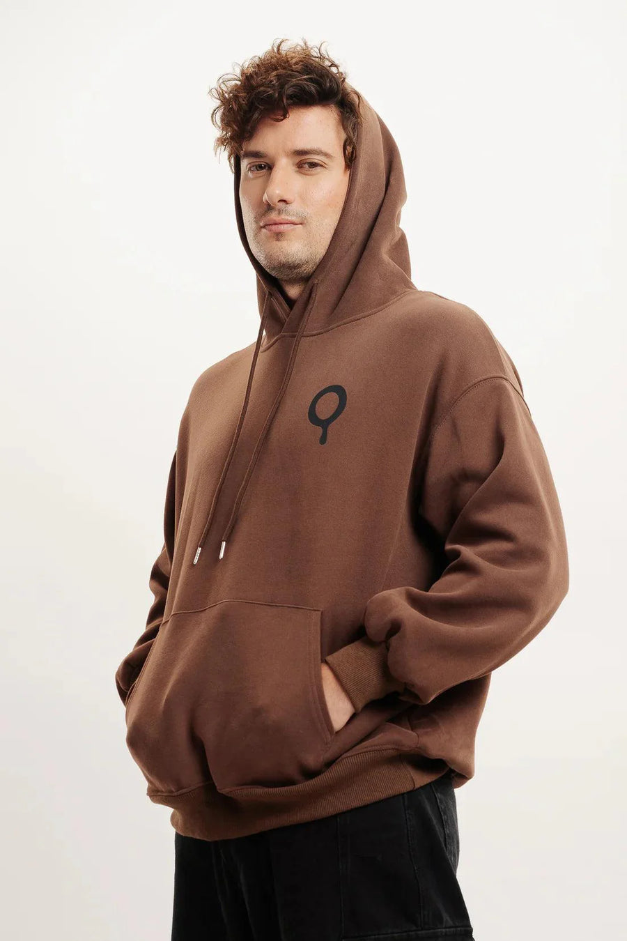 Brown Mickey Mouse 3D Back Design Hoodie