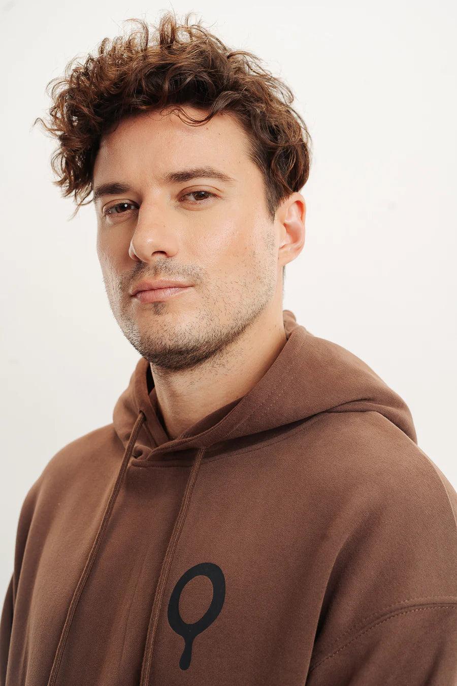 Brown Mickey Mouse 3D Back Design Hoodie