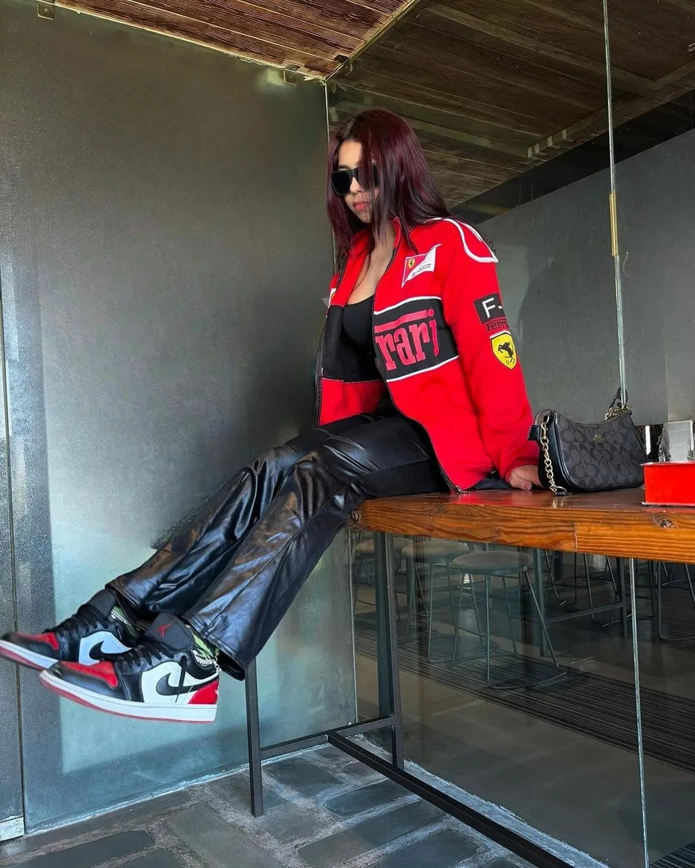 Red Ferrari F1 Speed Jacket | Motorsport & Streetwear Fusion