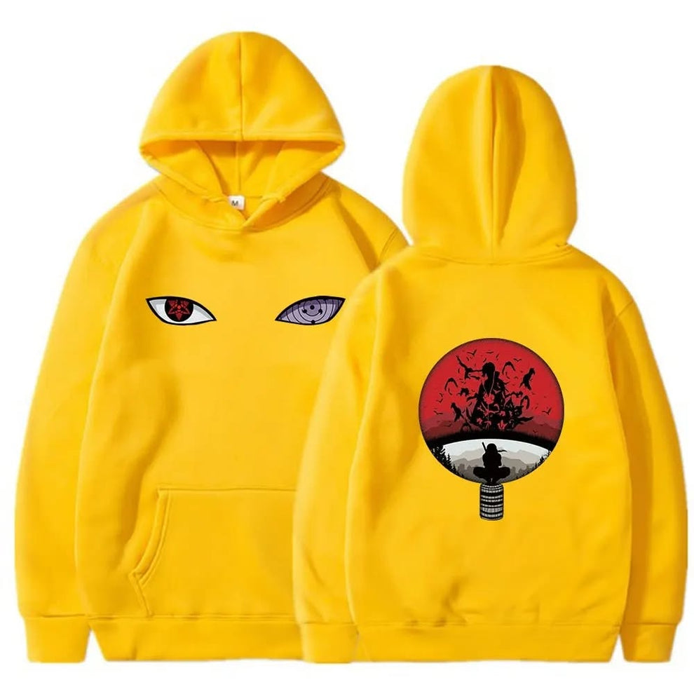 Naruto Uchiha Clan Sharingan & Rinnegan Black Hoodi