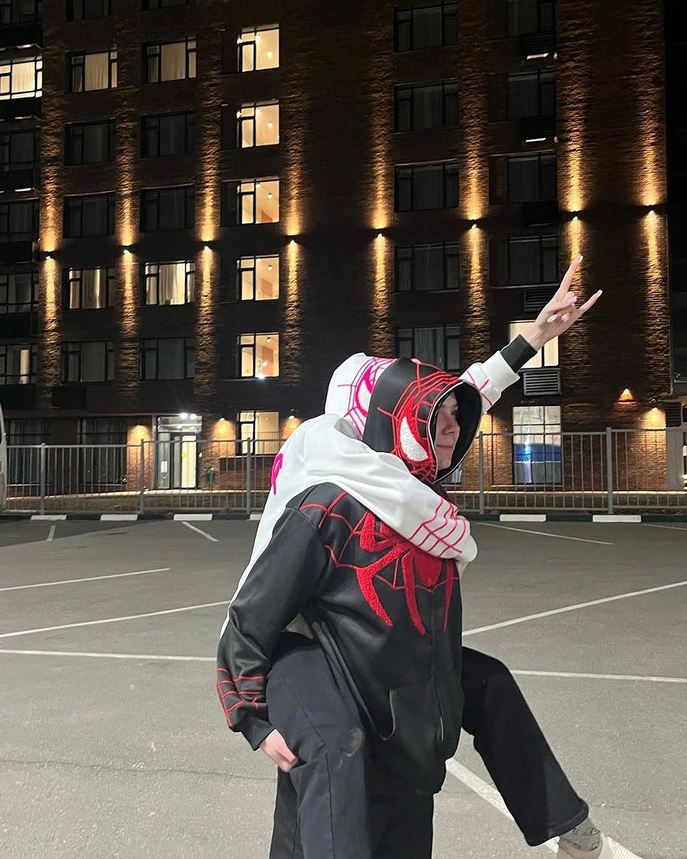 Spider-Verse Couple Hoodies – Miles Morales & Gwen Stacy Inspired Tracksuits