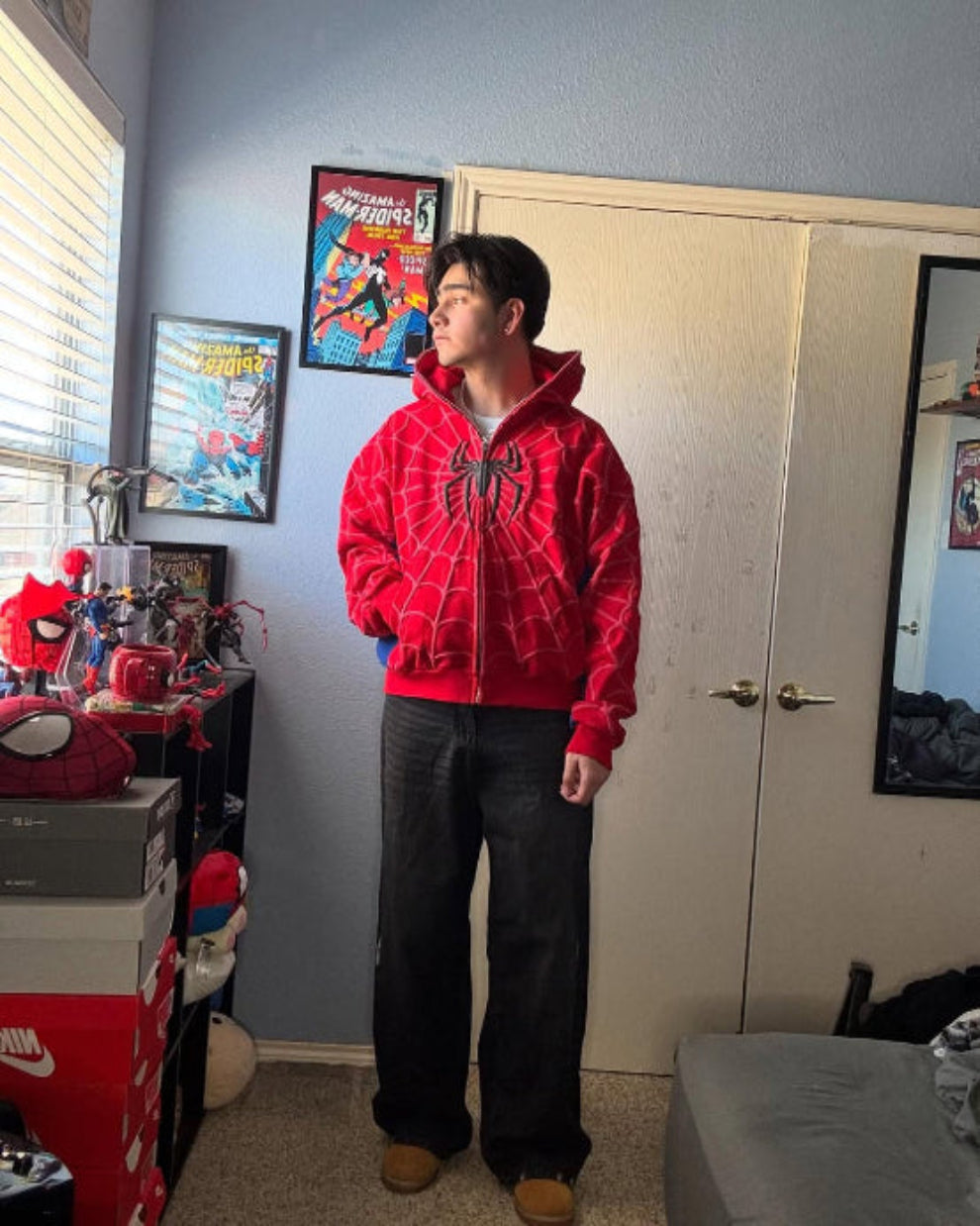Spider-Man Web Red Hoodie – Streetwear Edition