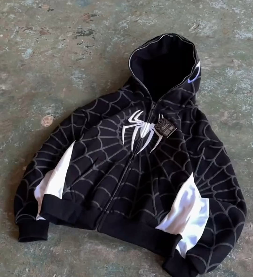 Black Spider Web Symbiote Hoodie