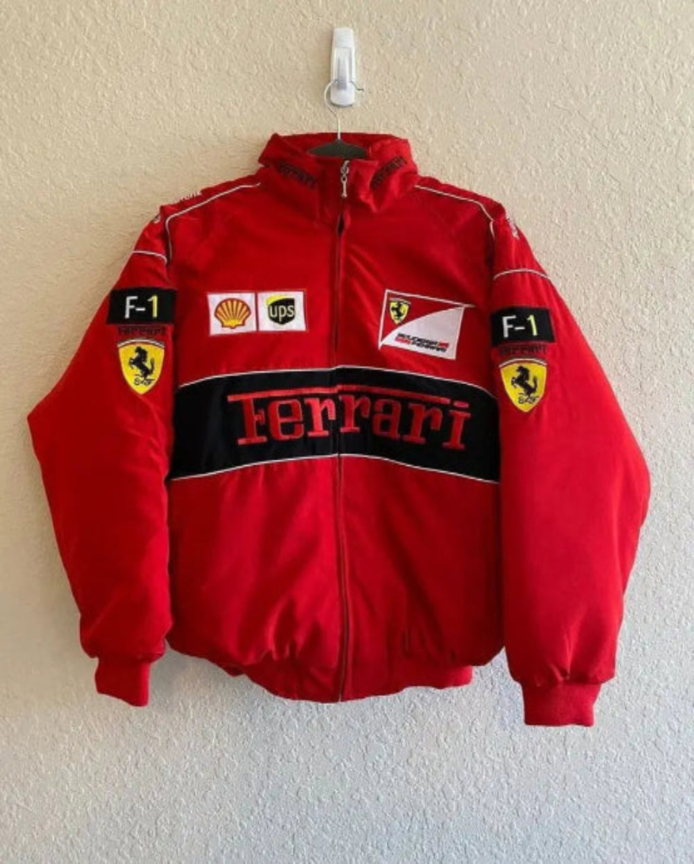 Red Ferrari F1 Speed Jacket | Motorsport & Streetwear Fusion