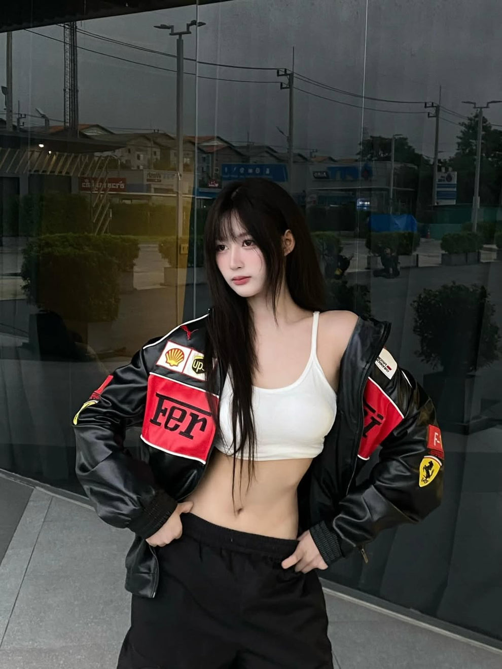 Ferrari F1 Racing Black & Red Leather Jacket – Scuderia Motorsport Edition