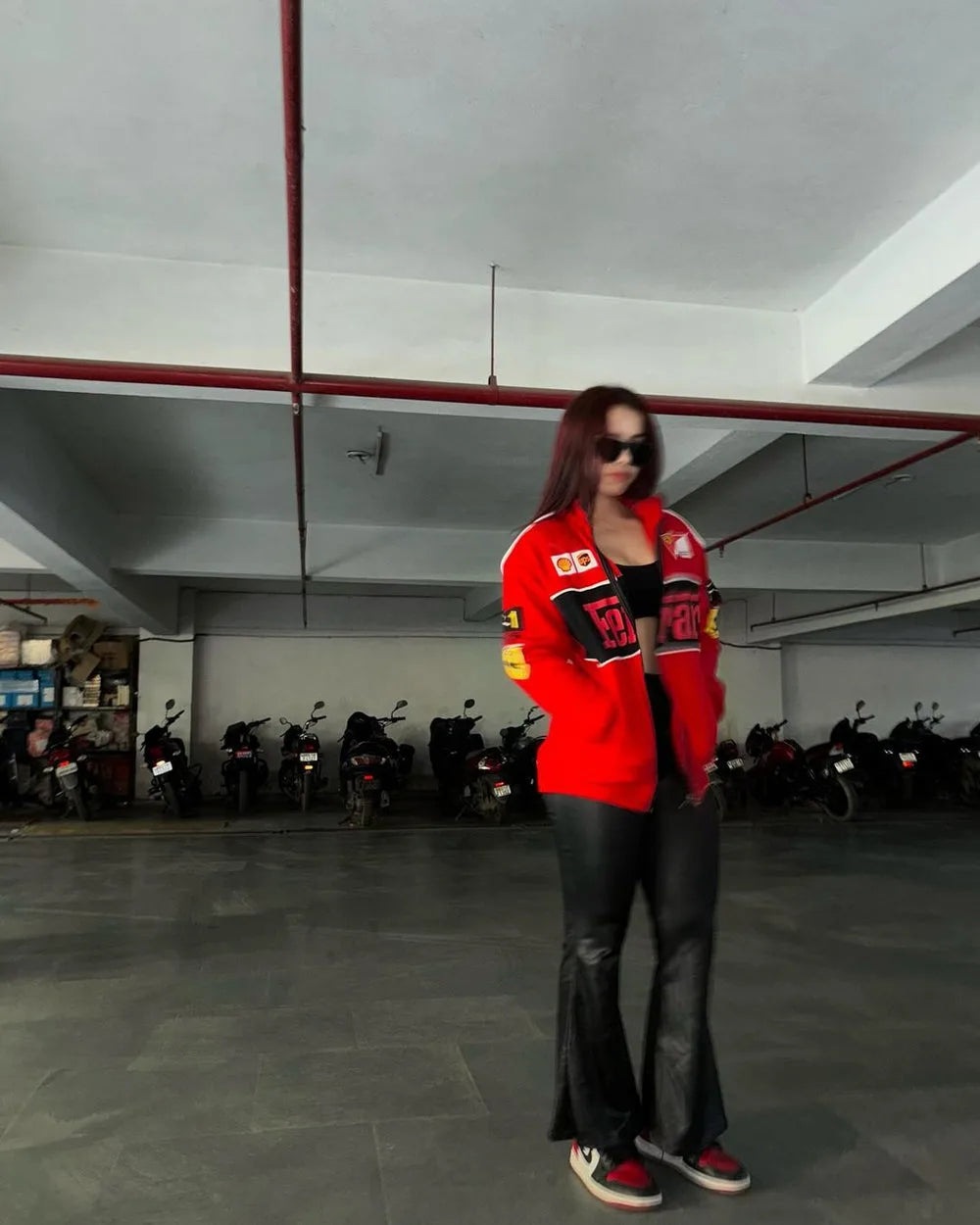 Red Ferrari F1 Speed Jacket | Motorsport & Streetwear Fusion