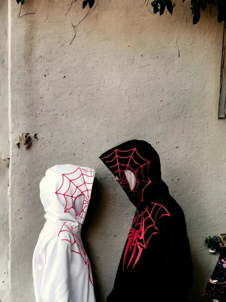 Spider-Verse Couple Hoodies – Miles Morales & Gwen Stacy Inspired Tracksuits