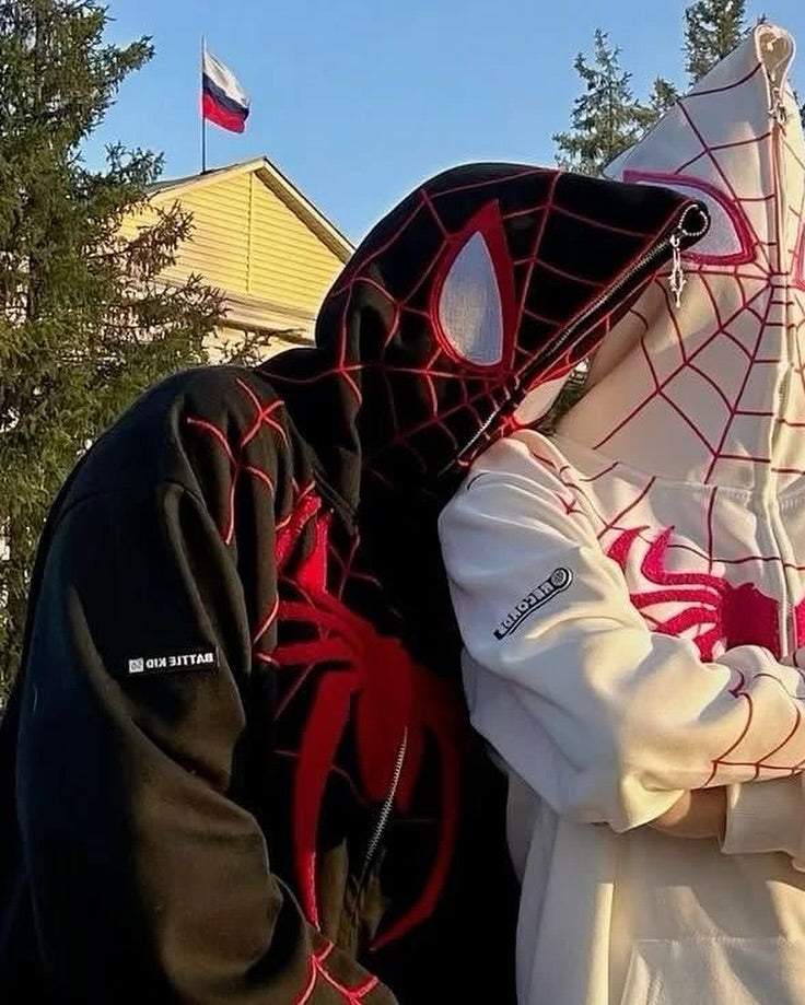 Spider-Verse Couple Hoodies – Miles Morales & Gwen Stacy Inspired Tracksuits