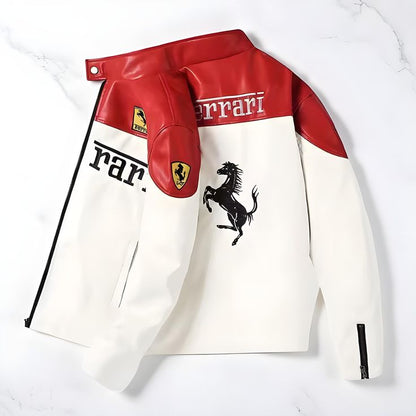 Ferrari Racing Team White Jacket – Premium Motorsport Style