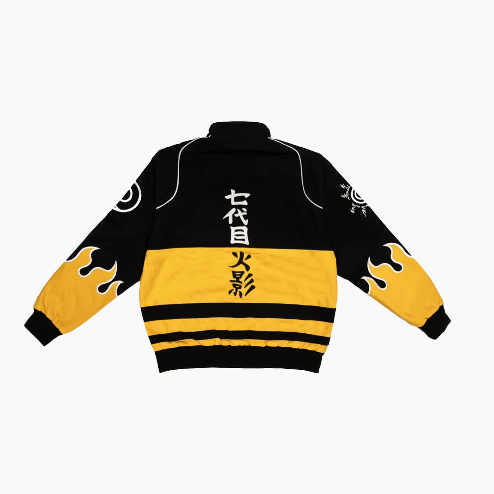Naruto Shippuden Inspired Black & Yellow Racing Jacket