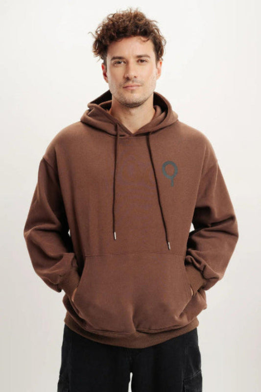 Brown Mickey Mouse 3D Back Design Hoodie