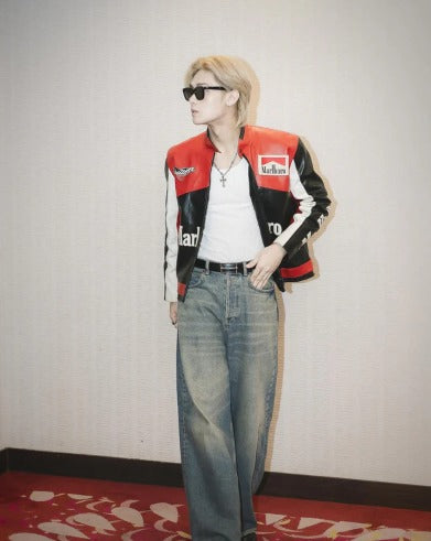 Vintage Marlboro Racing Leather Jacket