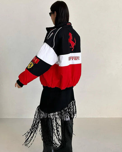 Red Ferrari F1 Racing Jacket