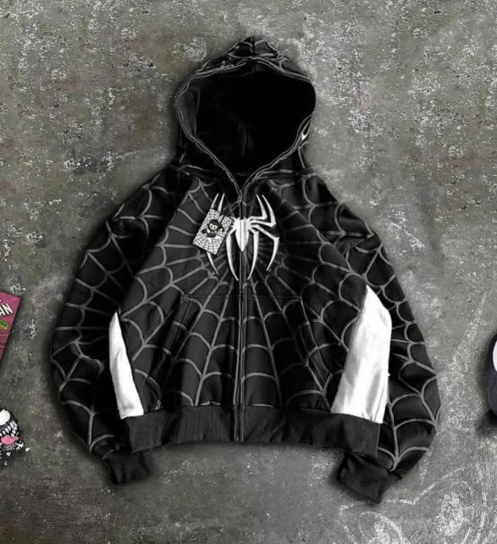Black Spider Web Symbiote Hoodie
