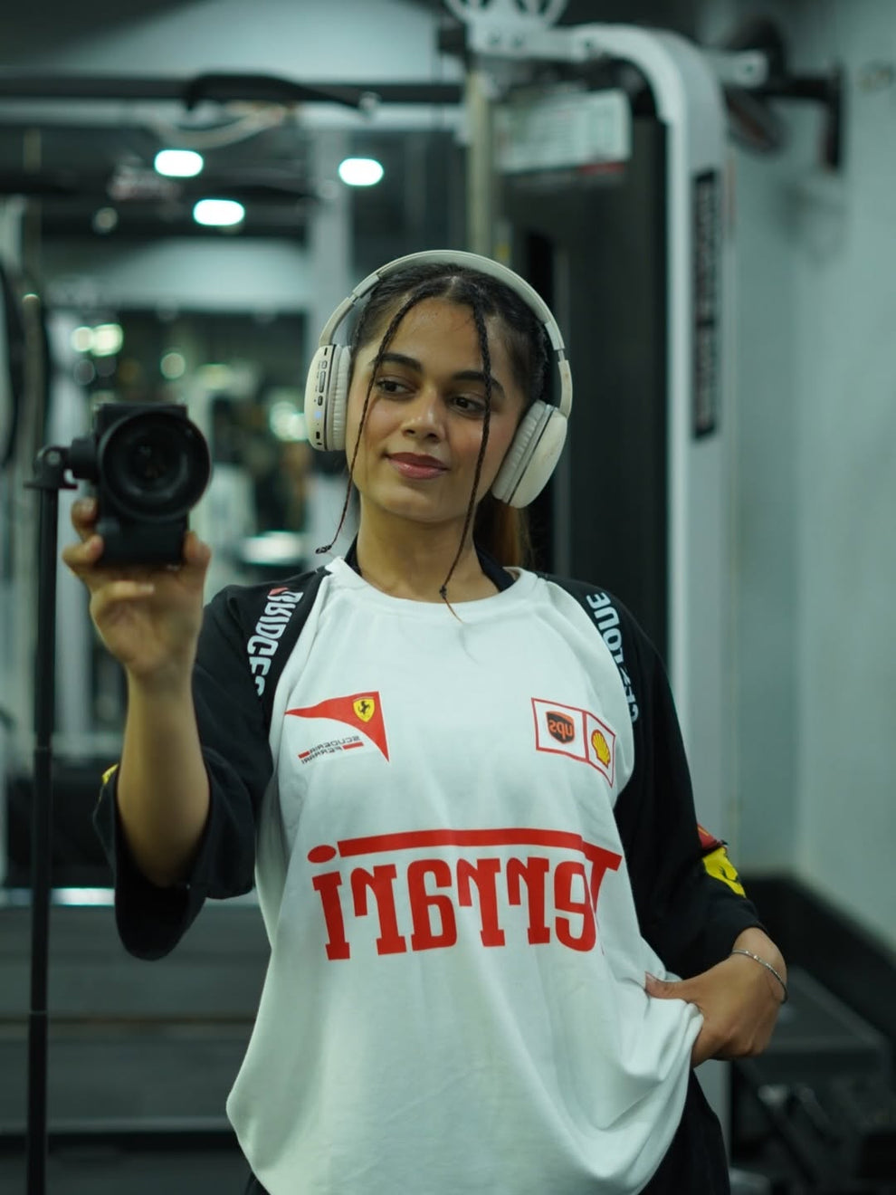 Sporty Streetwear Ferrari-Inspired Oversized T-Shirt