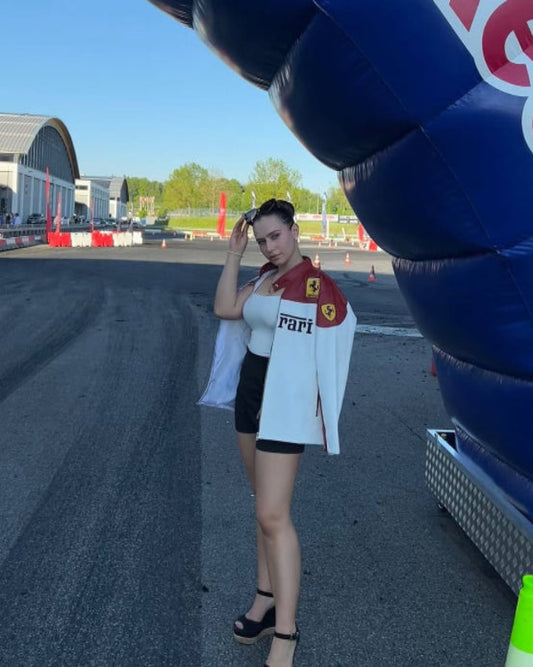 Ferrari Racing Team White Jacket – Premium Motorsport Style
