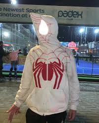 Spider-Gwen Inspired White & Pink Web Hoodie