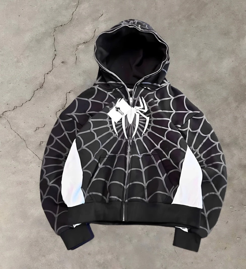 Black Spider Web Symbiote Hoodie