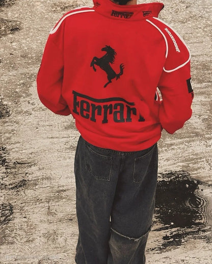 Red Ferrari F1 Speed Jacket | Motorsport & Streetwear Fusion