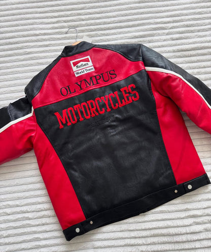 Ferrari Racing-Inspired Leather Jacket
